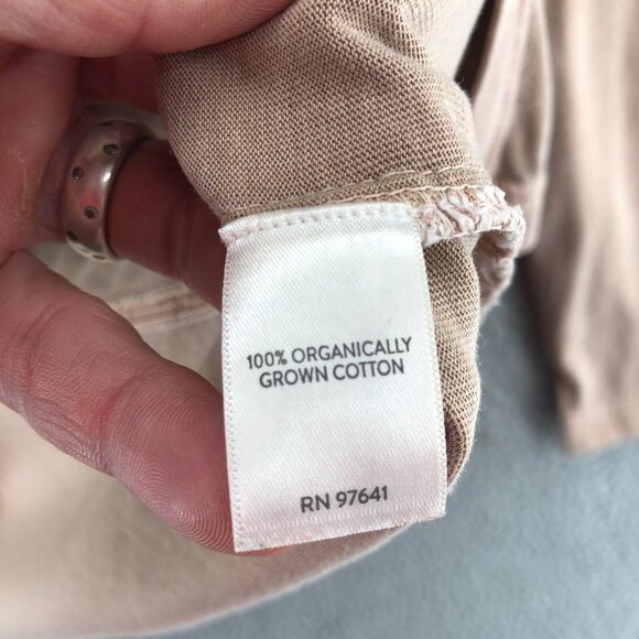 J Jill Top Womens Small Tan PureJill Tunic Long Sleeve Asymmetric Slit Pullover* - Picture 7 of 11